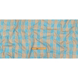Turquoise, Amphora and White Plaid Twill Cotton Shirting
