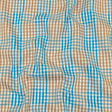 Turquoise, Amphora and White Plaid Twill Cotton Shirting