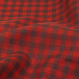 Red and Brown Checkered Twill Cotton Shirting