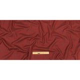 Red and Brown Checkered Twill Cotton Shirting