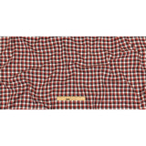 Red, Black and White Checkered Twill Cotton Shirting