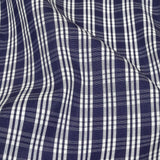 Astral Aura and White Plaid Twill Cotton Shirting
