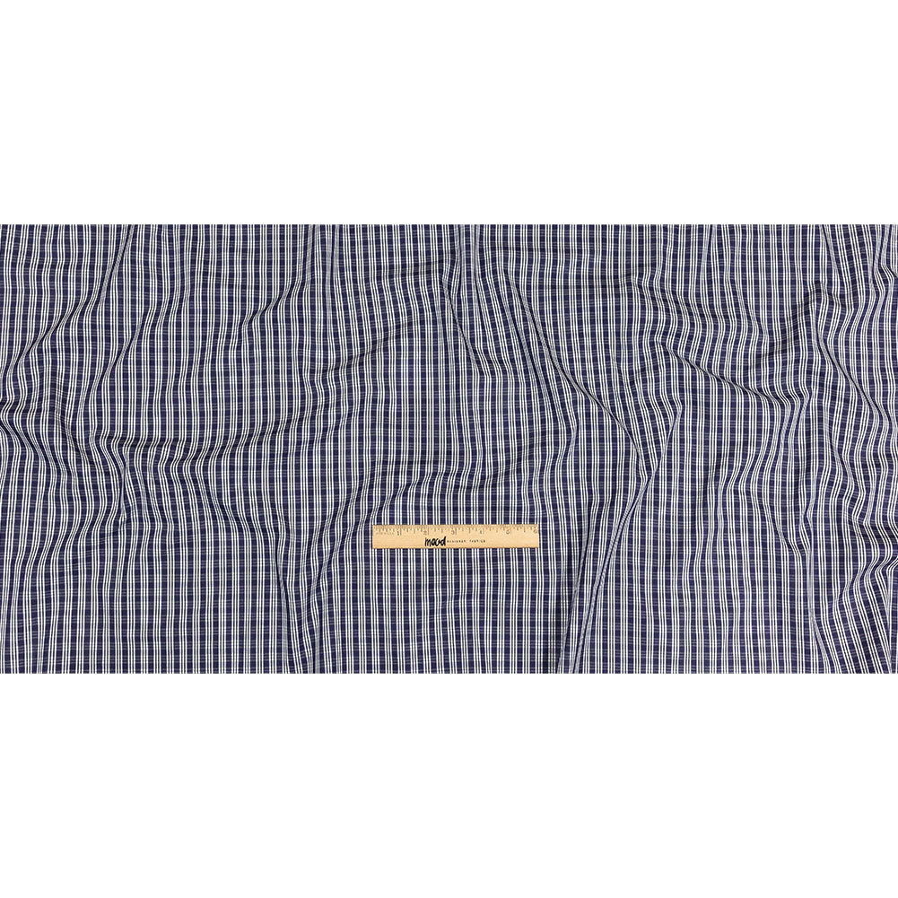 Astral Aura and White Plaid Twill Cotton Shirting