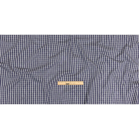 Astral Aura and White Plaid Twill Cotton Shirting