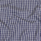 Astral Aura and White Plaid Twill Cotton Shirting