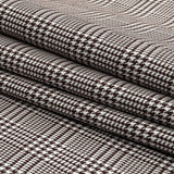 Peppercorn and White Glen Plaid Twill Cotton Shirting