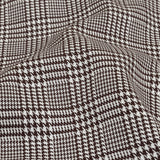 Peppercorn and White Glen Plaid Twill Cotton Shirting