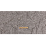 Peppercorn and White Glen Plaid Twill Cotton Shirting
