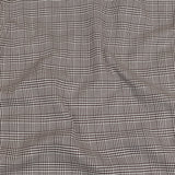 Peppercorn and White Glen Plaid Twill Cotton Shirting