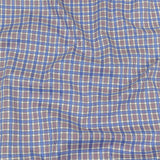 Violet, Wedgewood and White Plaid Twill Cotton Shirting