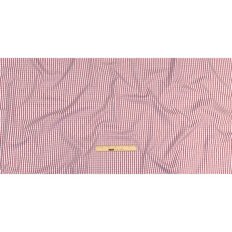 Red, Pink and Pale Blue Checkered Cotton Shirting