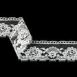 White Floral Raschel Lace Trim - 2.25"