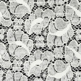 Metallic White Leafy Stretch Re-Embroidered Lace Trim - 5.625"
