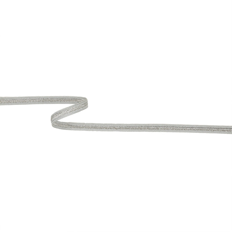 Gray and Silver Criss Cross Braided Trim - 0.3125"