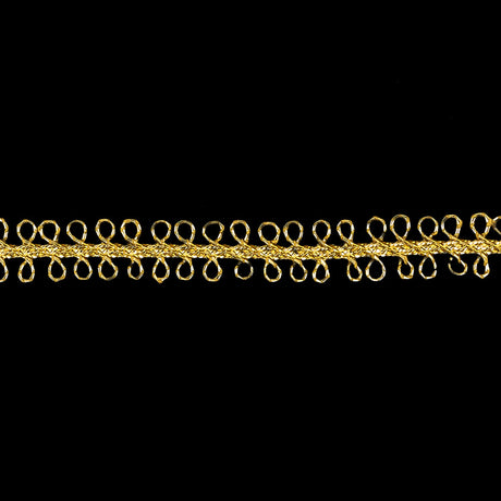 Metallic Gold Loopy Braided Trim - 0.5"