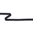 Dark Navy Cord and Chenille Rayon Blend Braided Trim - 0.5"