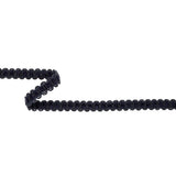 Dark Navy Cord and Chenille Rayon Blend Braided Trim - 0.5"