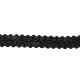Black Classic Cotton Blend Gimp Braided Trim - 0.625"