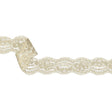 Ivory Shimmering Floral Stretch Lace - 1.625"