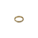 Gold Metal Split Keychain Ring - 0.375"