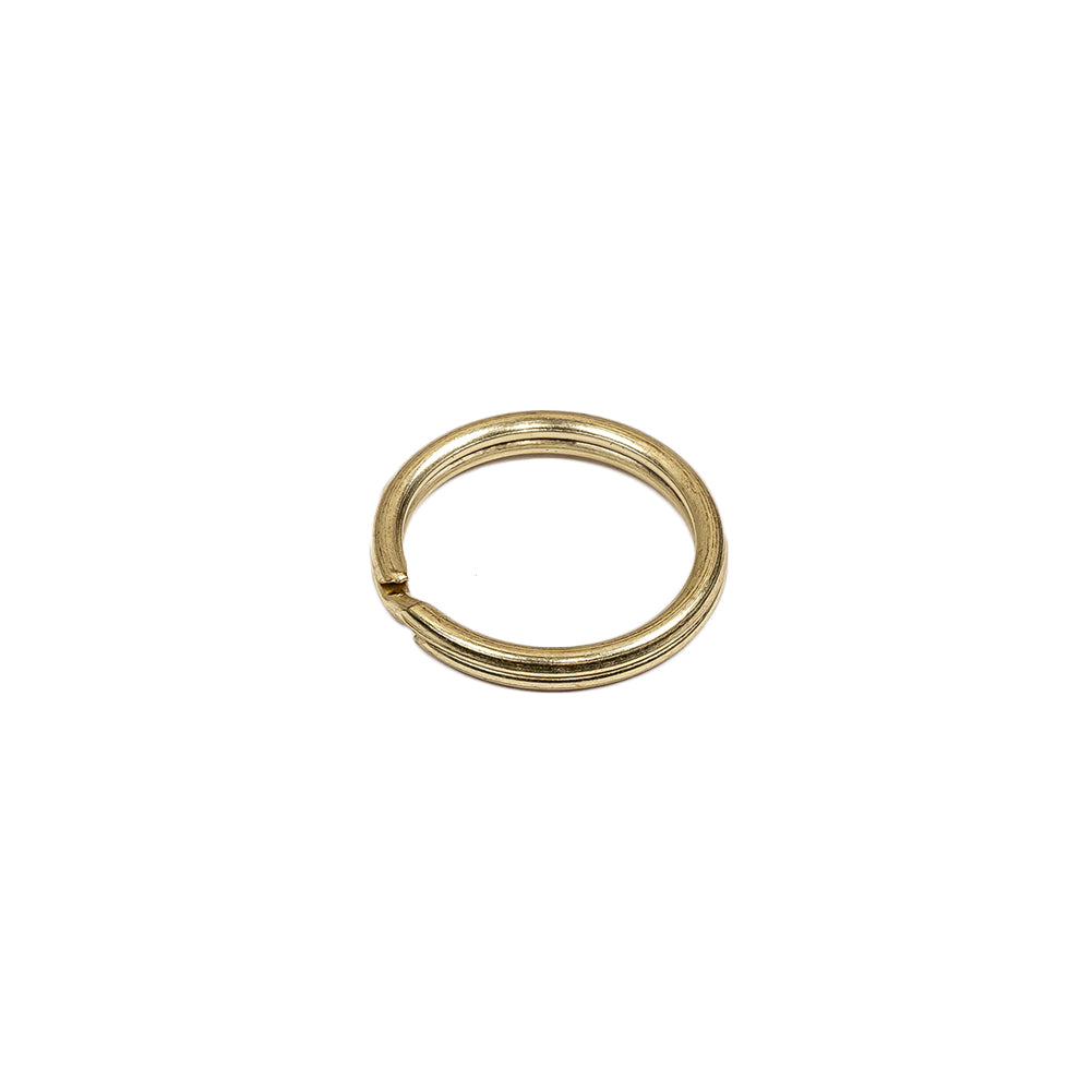 Gold Metal Split Keychain Ring - 0.5"