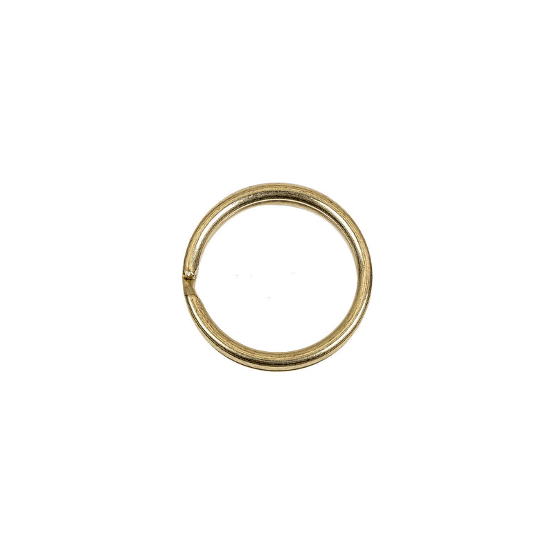 Gold Metal Split Keychain Ring - 0.5"