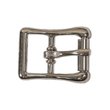 Silver Bent Organic Rectangle Metal Buckle - 1" x 1.25"
