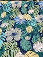 Swavelle Mill Creek Polyester Fabric - Teal Green Blue Ivory Floral, 54" Width (1 Yard)