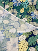 Swavelle Mill Creek Polyester Fabric - Teal Green Blue Ivory Floral, 54" Width (1 Yard)