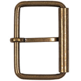 Antique Gold Rectangular Metal Roller Buckle - 2.375" x 1.625"