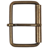 Antique Gold Rectangular Metal Roller Buckle - 2.375" x 1.625"