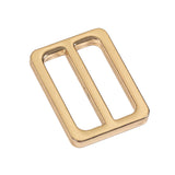 Bright Gold Rectangular Metal Slider - 1.25" x 1"