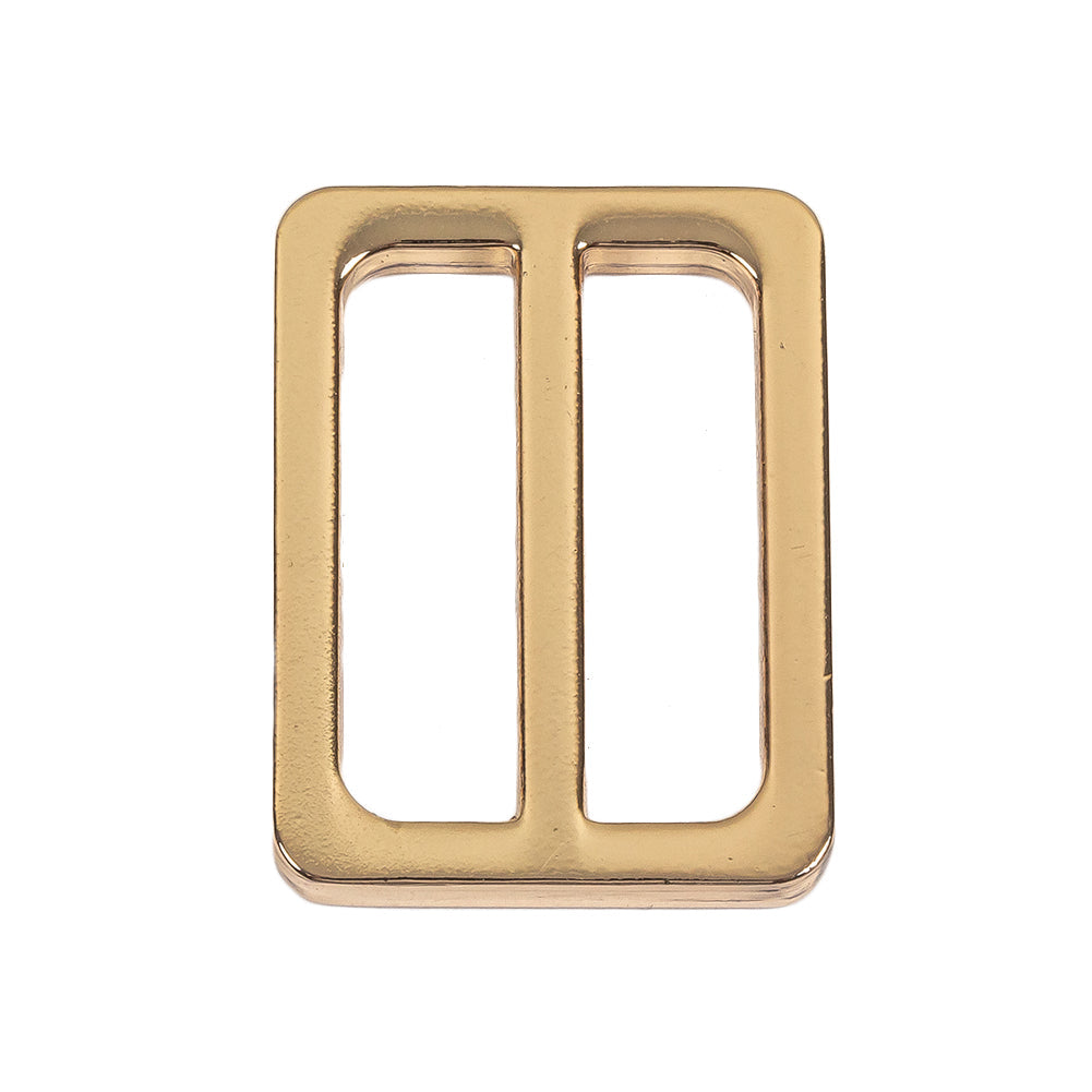 Bright Gold Rectangular Metal Slider - 1.25" x 1"