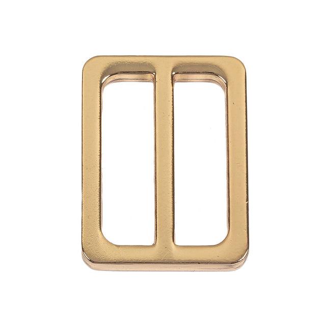 Bright Gold Rectangular Metal Slider - 1.25" x 1"