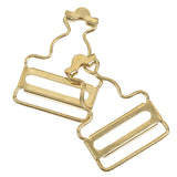 Yellow Gold Classic Overall Buckles Pair - 1.375" x 2"