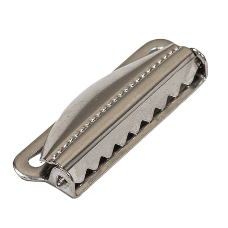 Silver Metal Suspender Slide Adjusters Pair - 1.5"