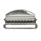 Silver Metal Suspender Slide Adjusters Pair - 1.5"