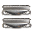 Silver Metal Suspender Slide Adjusters Pair - 1.5"