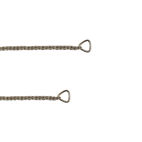 Silver Textured Chain Purse Strap with Triangular Rings - 16" x 0.375"