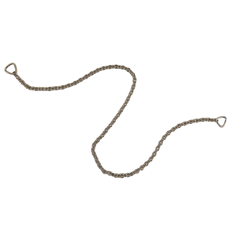 Silver Textured Chain Purse Strap with Triangular Rings - 16" x 0.375"