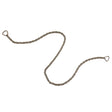 Silver Textured Chain Purse Strap with Triangular Rings - 16" x 0.375"