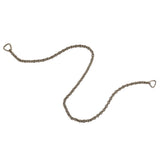 Silver Textured Chain Purse Strap with Triangular Rings - 16" x 0.375"