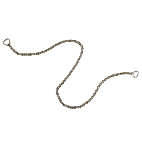 Silver Textured Chain Purse Strap with Triangular Rings - 16" x 0.375"