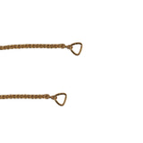 Gold Textured Chain Purse Strap with Triangular Rings - 16" x 0.375"