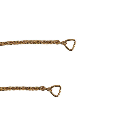 Gold Textured Chain Purse Strap with Triangular Rings - 16" x 0.375"