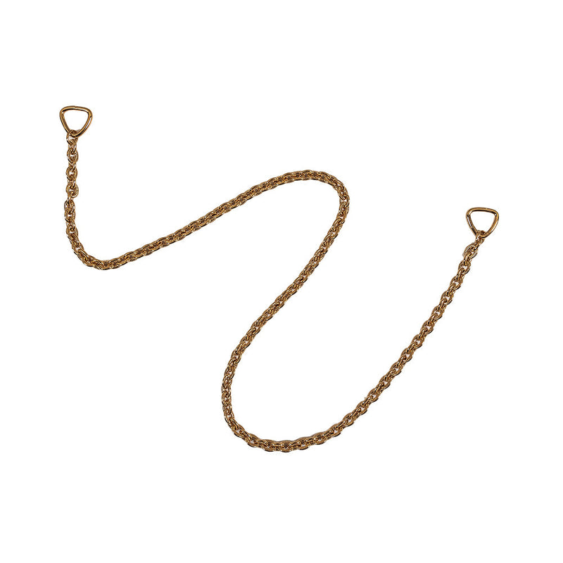Gold Textured Chain Purse Strap with Triangular Rings - 16" x 0.375"