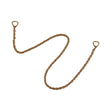Gold Textured Chain Purse Strap with Triangular Rings - 16" x 0.375"