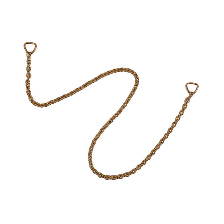 Gold Textured Chain Purse Strap with Triangular Rings - 16" x 0.375"