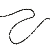 Matte Black Chain Purse Strap with Lobster Claw Clasp and O Ring - 53.5" X 0.5"