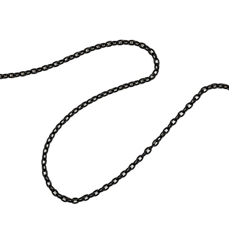 Matte Black Chain Purse Strap with Lobster Claw Clasp and O Ring - 53.5" X 0.5"